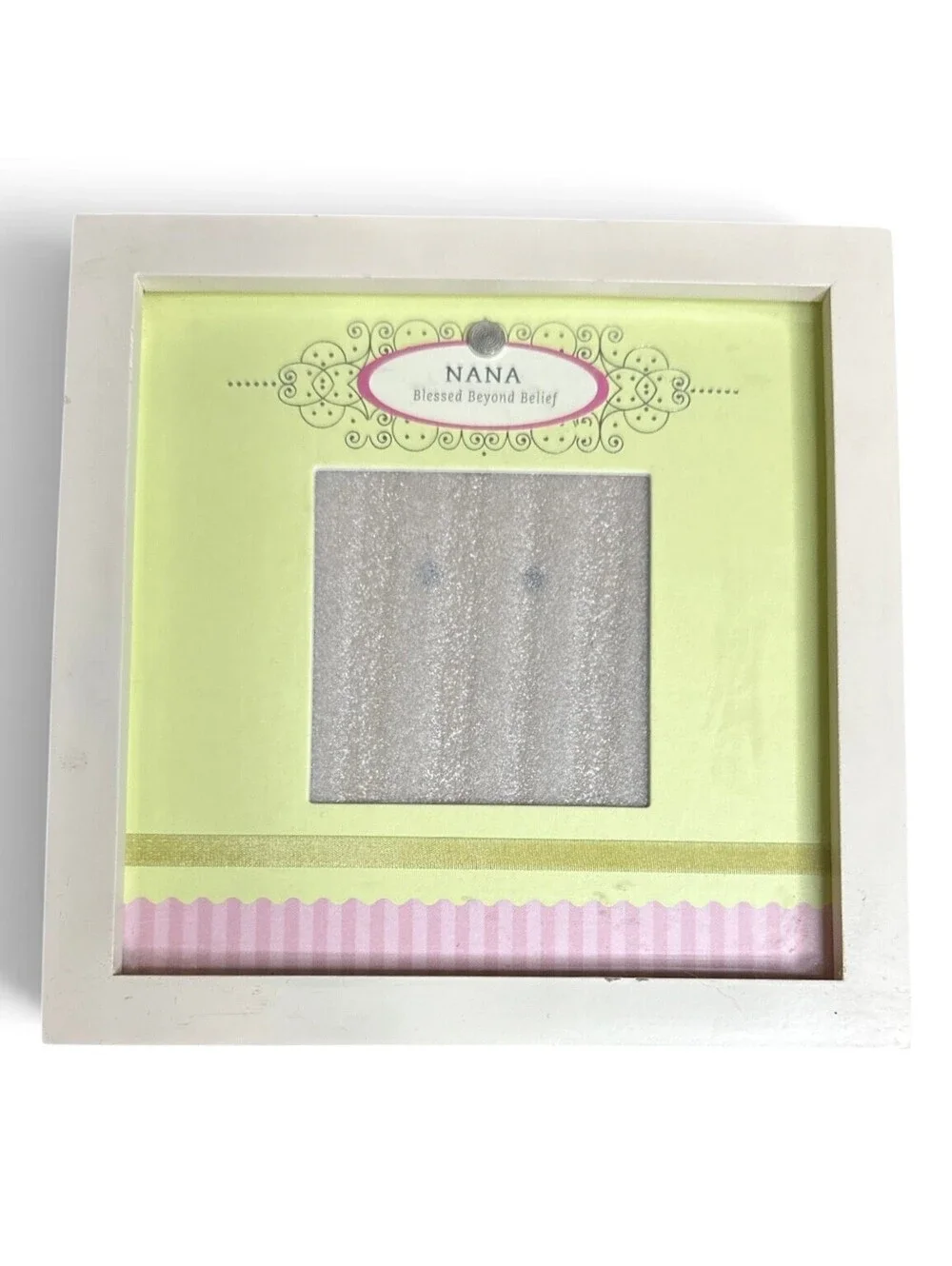 Hallmark Nana Blessed Beyond Belief 3x3 Photo Frame Pink Green Grandmother Gift